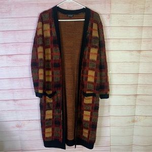 TopShop Multi Color Open Front Cardigan Size 4‎
